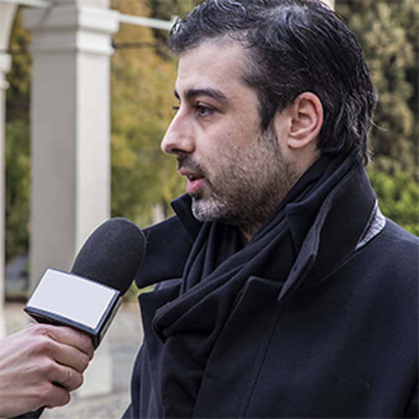 Elias Bordoli durante l'incontro Dialogo tra Biodiversità e Cinema