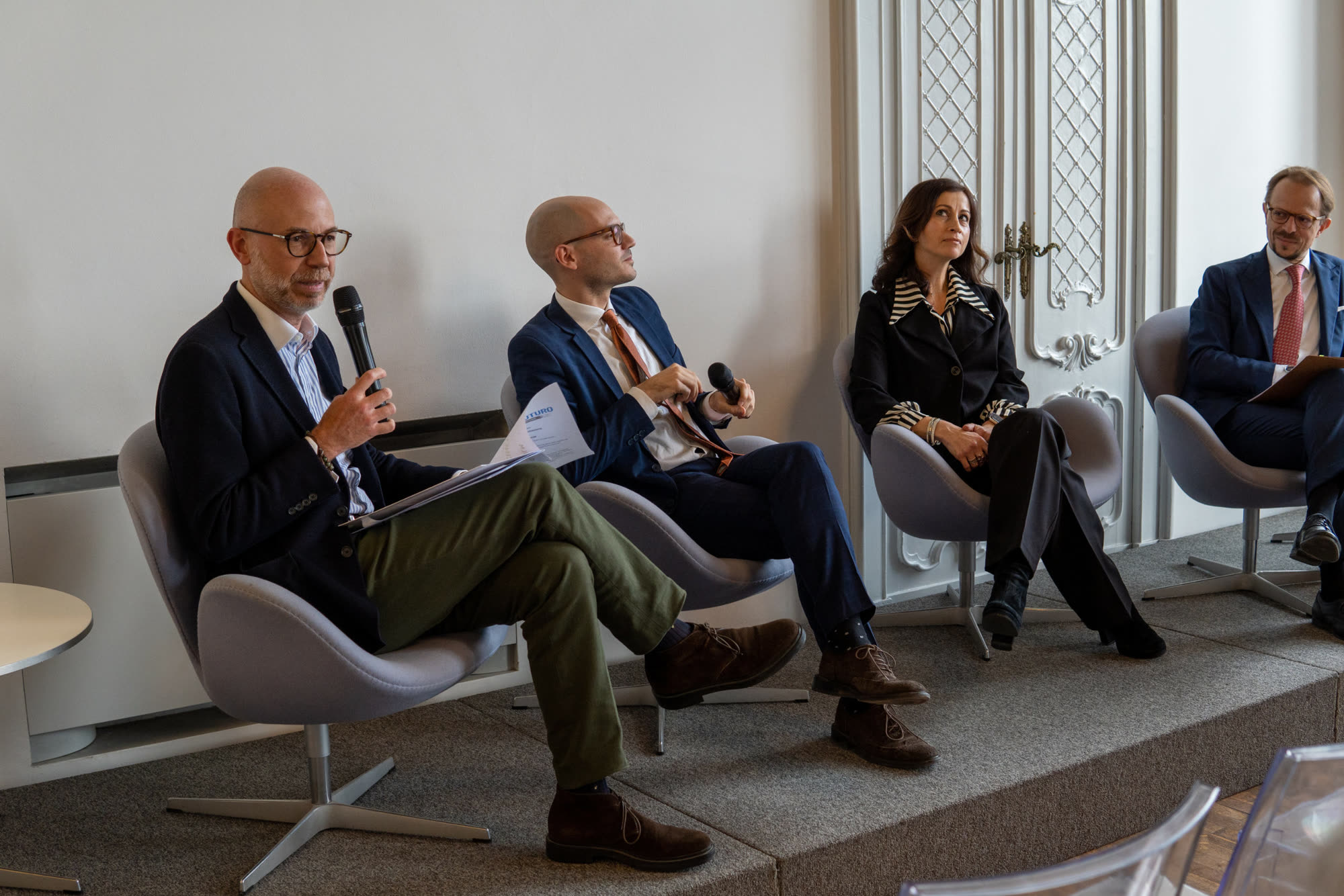 Il panel di ospiti sul palco di Cinema & Futuro
